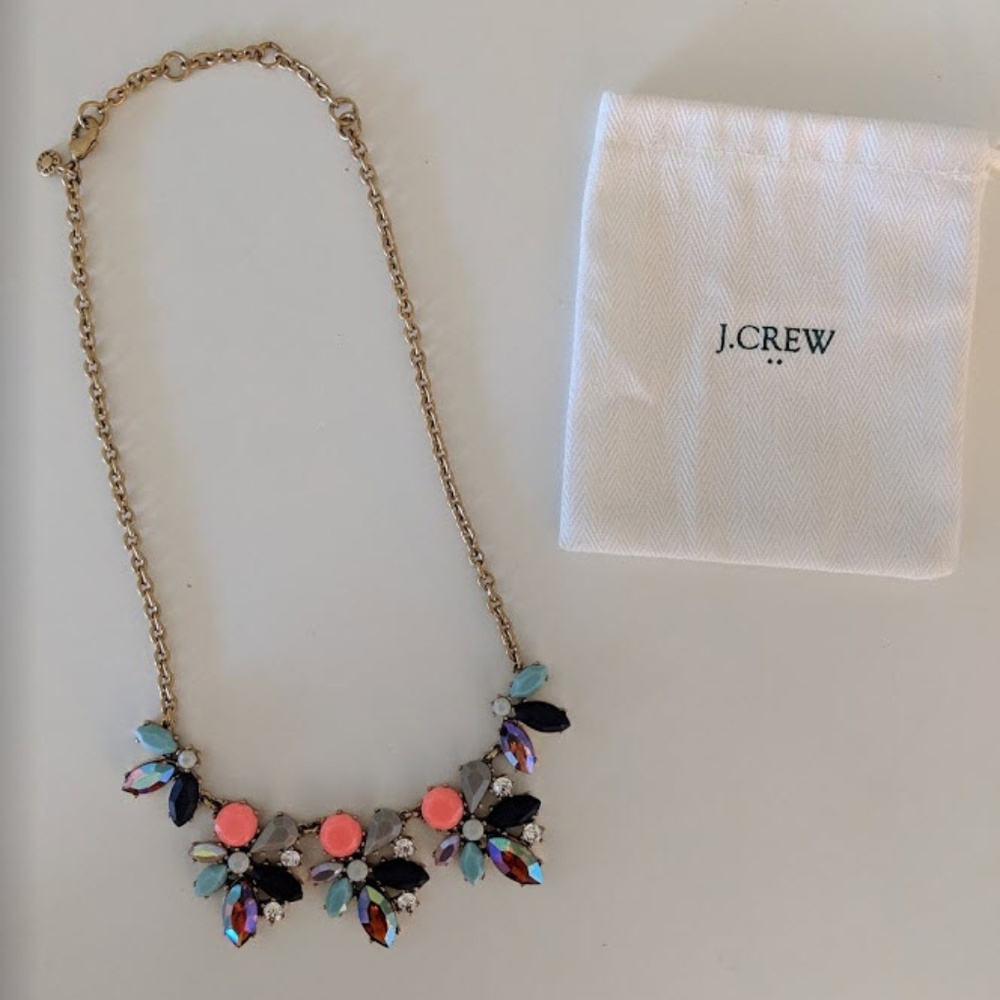J.Crew Multicolor Cluster Stone Necklace